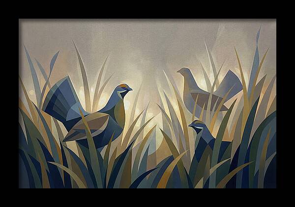 Grouse Among Tall Grass