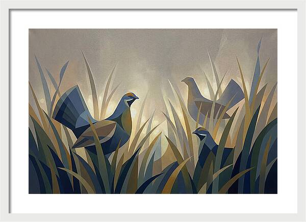 Grouse Among Tall Grass