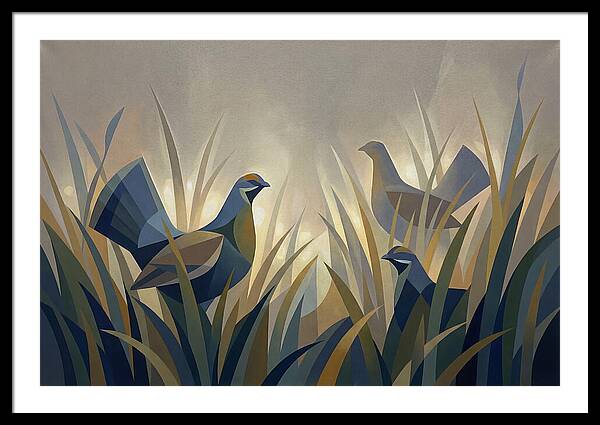 Grouse Among Tall Grass