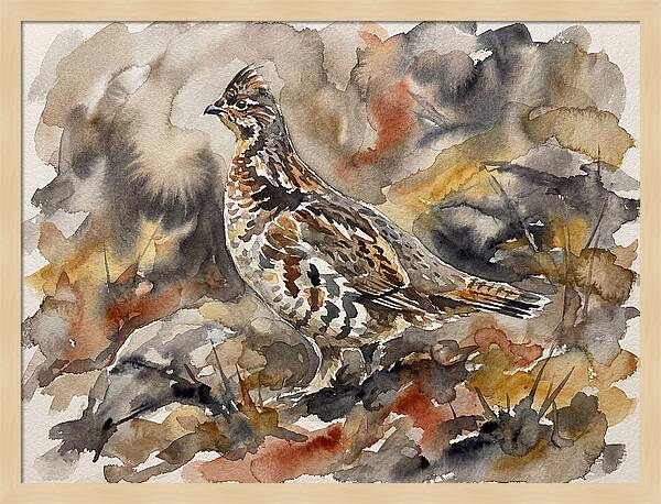Grouse Among Vibrant Hues