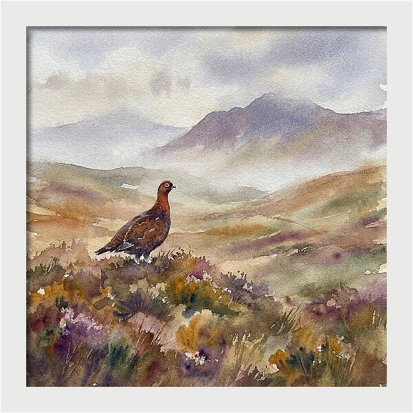 Grouse In Serene Landscape