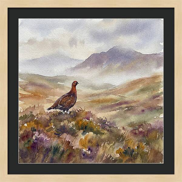 Grouse In Serene Landscape