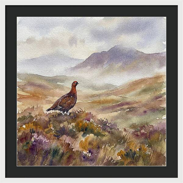 Grouse In Serene Landscape