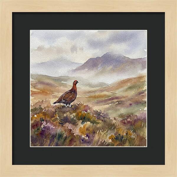 Grouse In Serene Landscape
