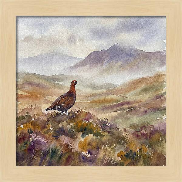 Grouse In Serene Landscape