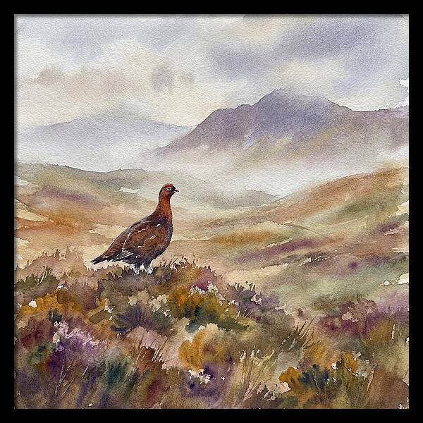 Grouse In Serene Landscape