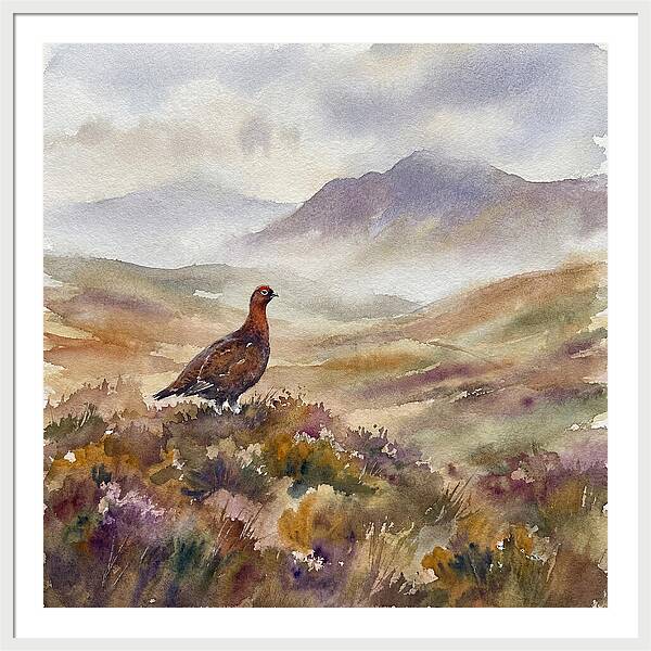 Grouse In Serene Landscape