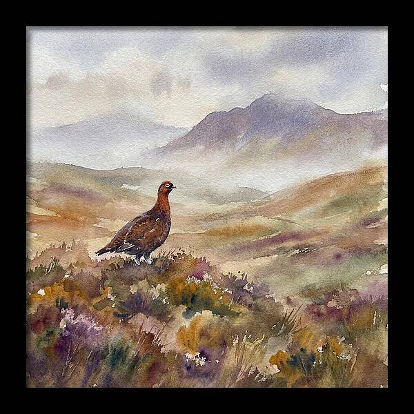 Grouse In Serene Landscape