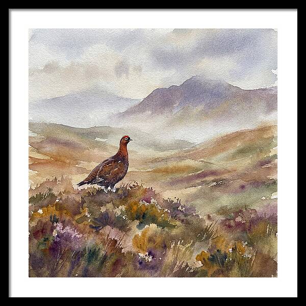 Grouse In Serene Landscape