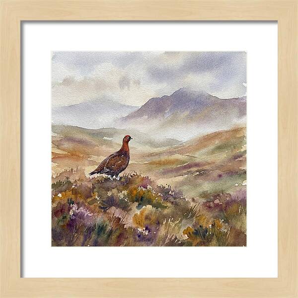 Grouse In Serene Landscape