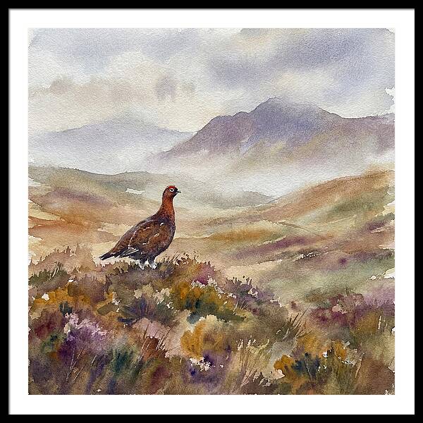 Grouse In Serene Landscape