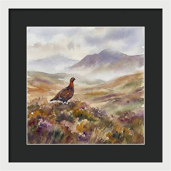 Grouse In Serene Landscape