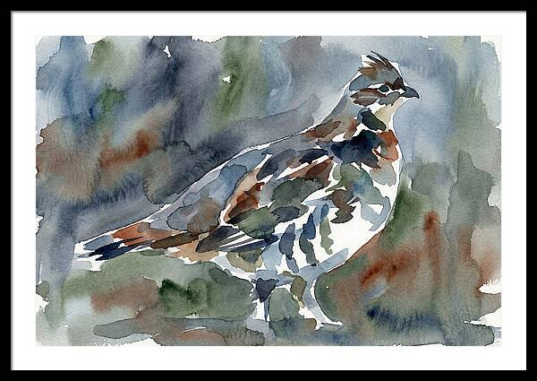 Grouse In Watercolor Harmony