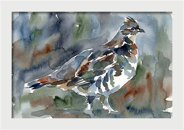 Grouse In Watercolor Harmony