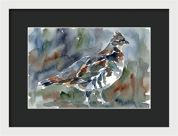 Grouse In Watercolor Harmony