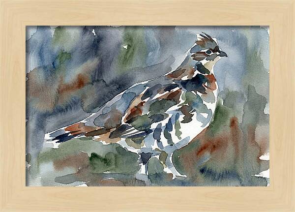 Grouse In Watercolor Harmony