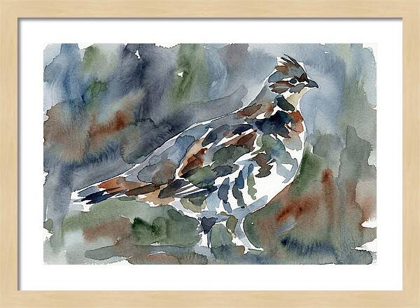 Grouse In Watercolor Harmony