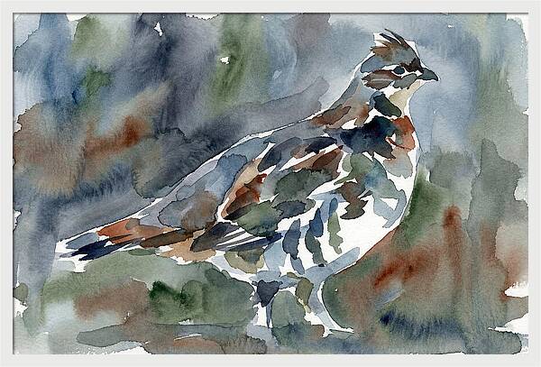 Grouse In Watercolor Harmony