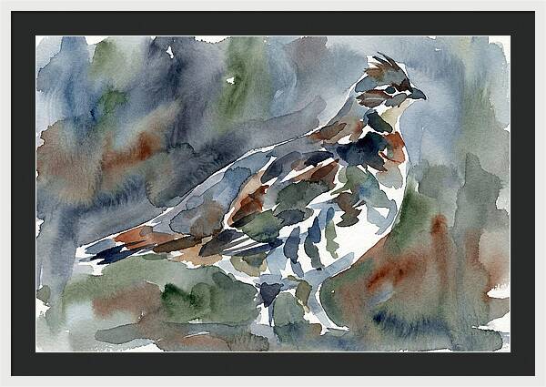 Grouse In Watercolor Harmony