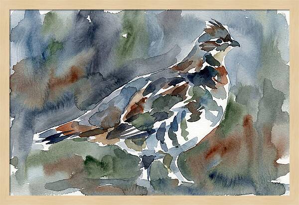 Grouse In Watercolor Harmony