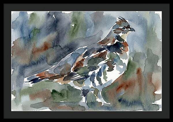 Grouse In Watercolor Harmony