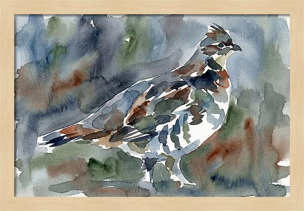 Grouse In Watercolor Harmony