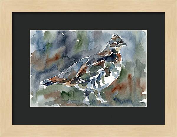 Grouse In Watercolor Harmony