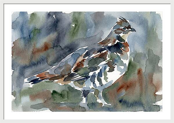 Grouse In Watercolor Harmony