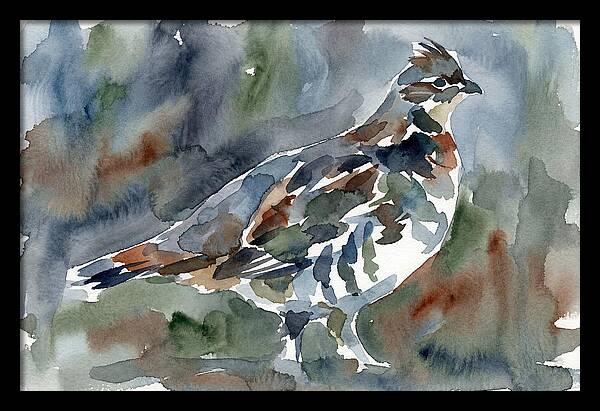 Grouse In Watercolor Harmony