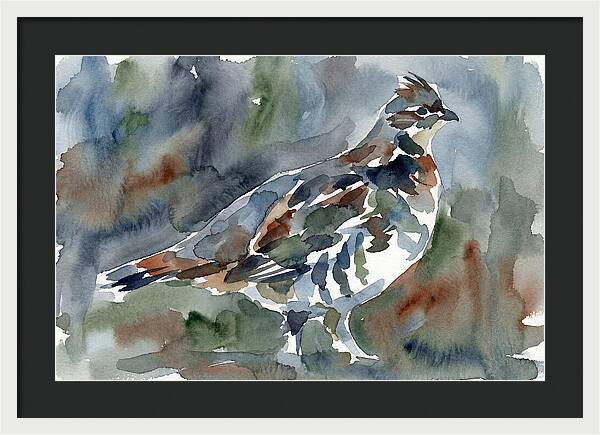 Grouse In Watercolor Harmony