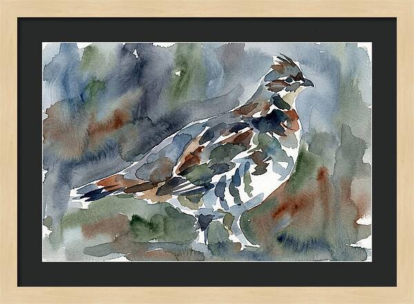 Grouse In Watercolor Harmony