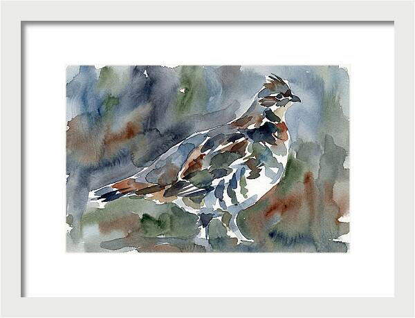 Grouse In Watercolor Harmony