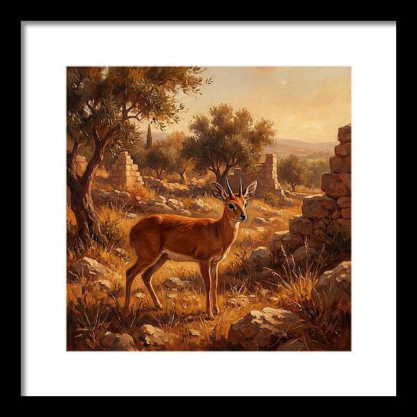 Grysbok In Mediterranean Landscape