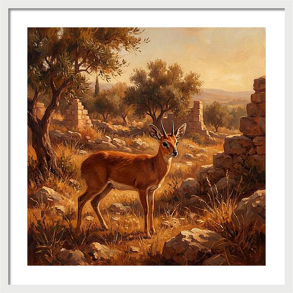 Grysbok In Mediterranean Landscape