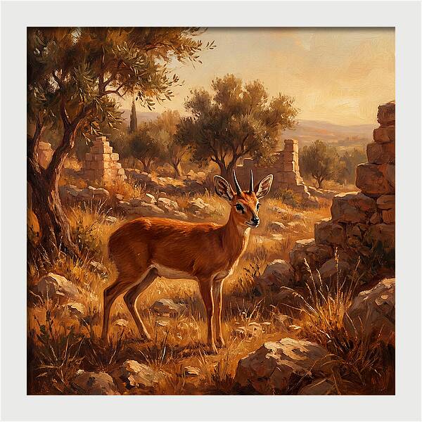Grysbok In Mediterranean Landscape