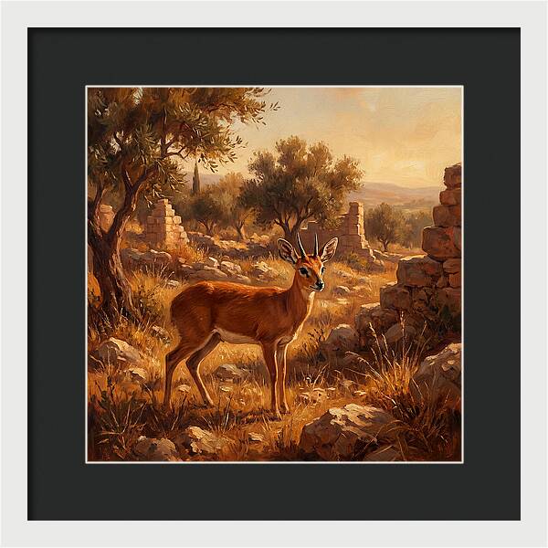 Grysbok In Mediterranean Landscape