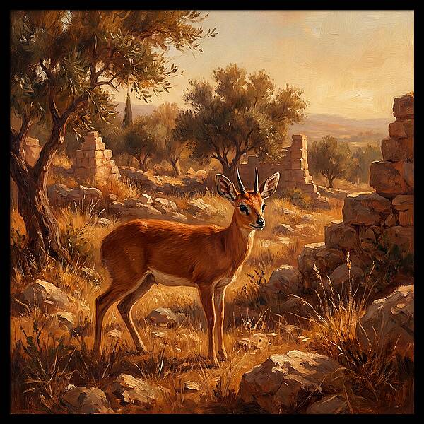 Grysbok In Mediterranean Landscape