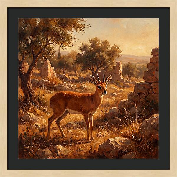Grysbok In Mediterranean Landscape