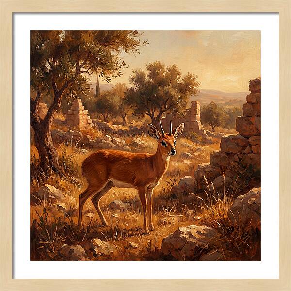 Grysbok In Mediterranean Landscape