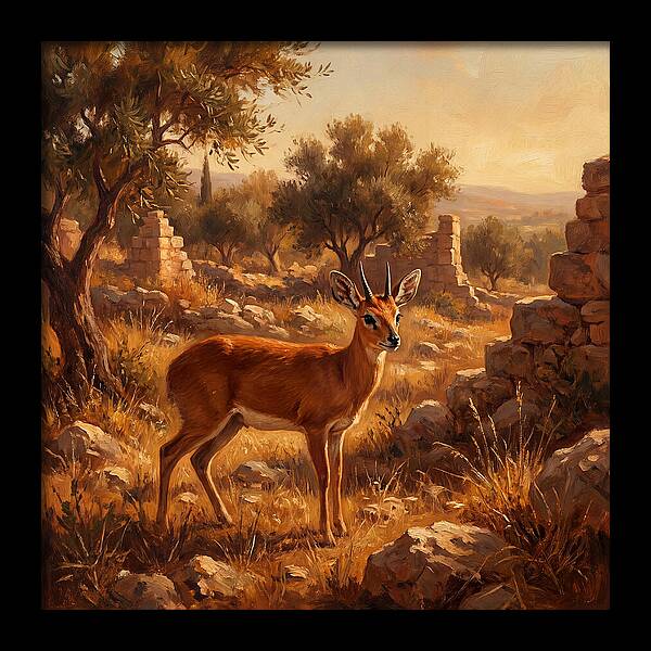Grysbok In Mediterranean Landscape