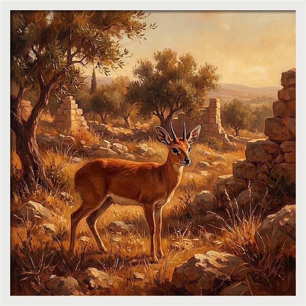 Grysbok In Mediterranean Landscape