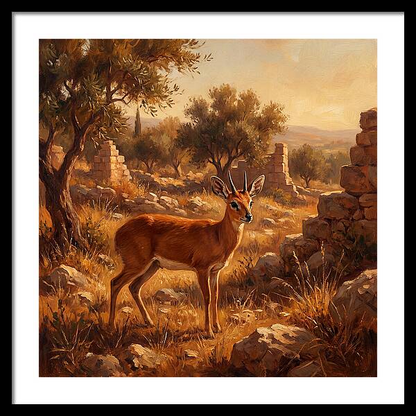Grysbok In Mediterranean Landscape