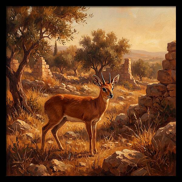 Grysbok In Mediterranean Landscape