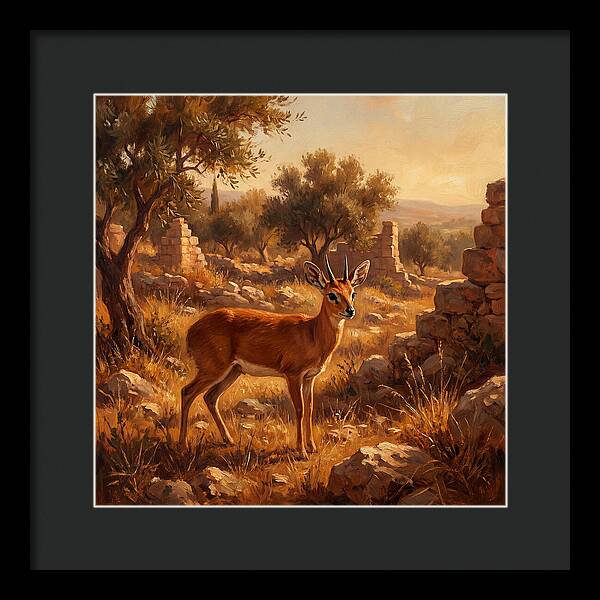 Grysbok In Mediterranean Landscape