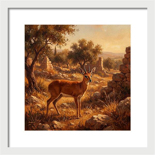 Grysbok In Mediterranean Landscape