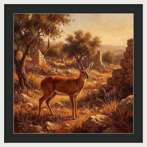 Grysbok In Mediterranean Landscape