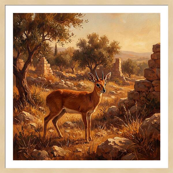 Grysbok In Mediterranean Landscape