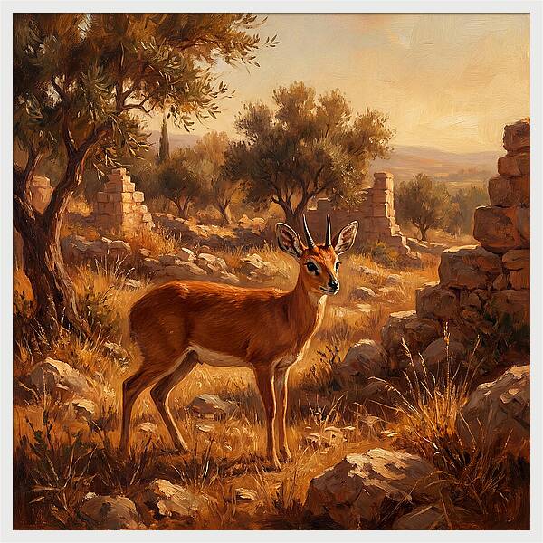 Grysbok In Mediterranean Landscape