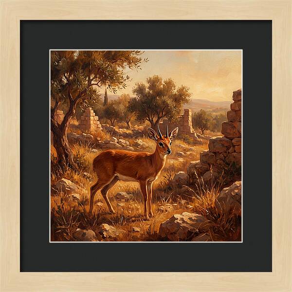Grysbok In Mediterranean Landscape
