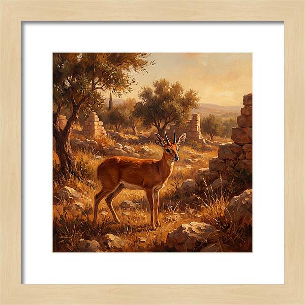 Grysbok In Mediterranean Landscape